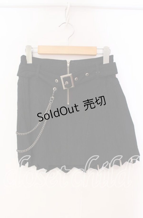 画像1: Ozz On / プリーツミニスカート  ブラック O-25-11-03-031-OO-SK-OW-OS (1)