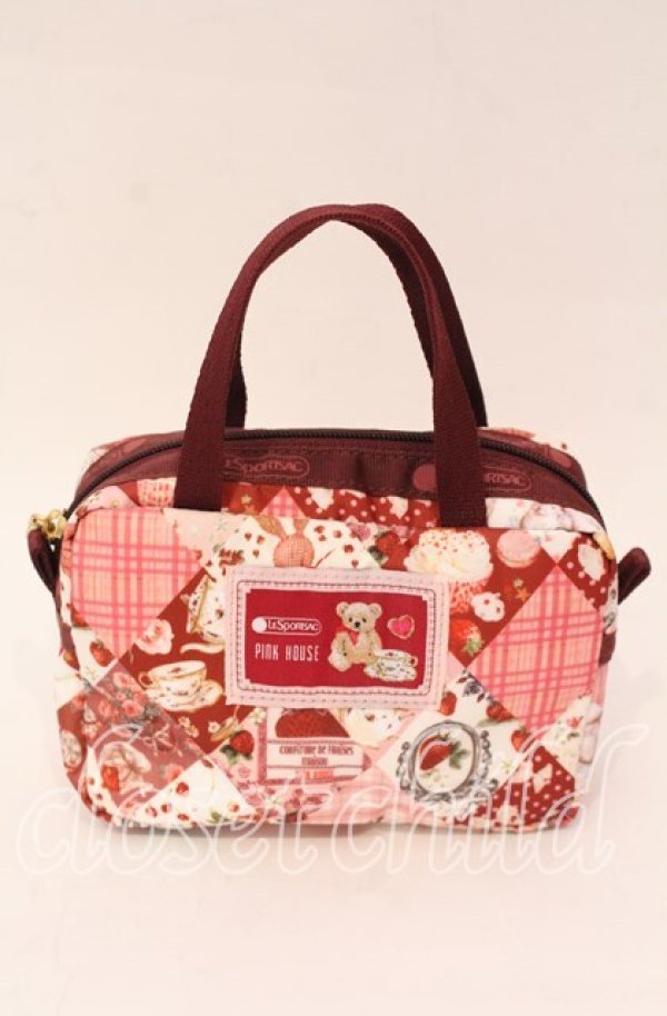 画像1: PINK HOUSE / PH Tea Party Micro Bag　バッグ  アカ O-25-11-03-005-LO-BG-IG-ZT273 (1)
