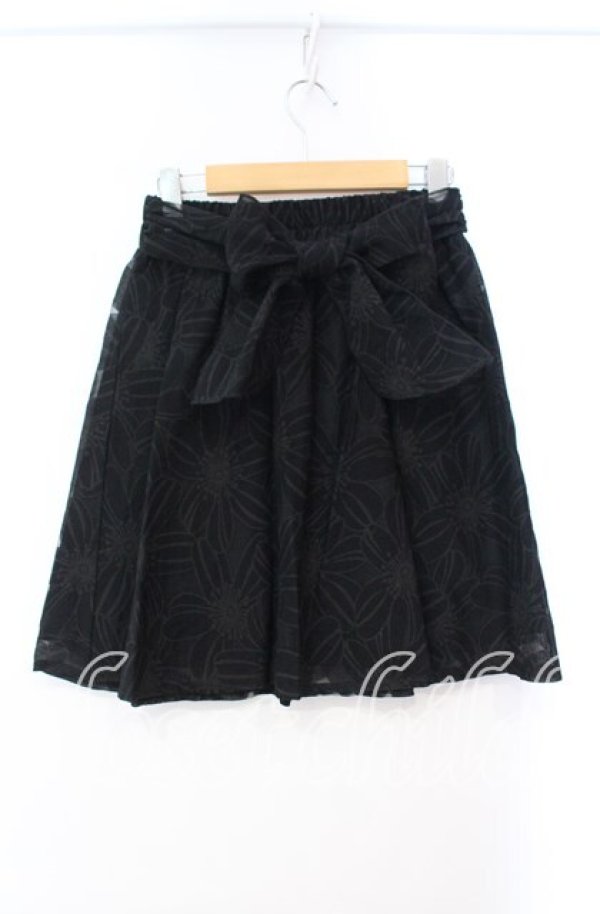 画像2: MA*RS / 花柄シアースカート  クロ O-25-11-03-032-EL-SK-OW-ZT249 (2)