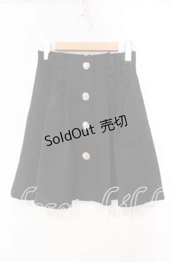 画像1: Rojita / Wフリルタックフレアスカート F クロ O-25-11-03-035-LO-SK-OW-ZT120 (1)