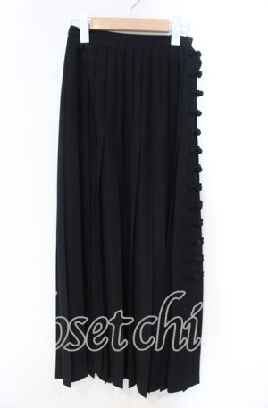 画像: KANEKO ISAO / チャイナボタンプリーツスカート  クロ O-25-11-03-036-EL-SK-IG-OS