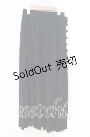画像: KANEKO ISAO / チャイナボタンプリーツスカート  クロ O-25-11-03-036-EL-SK-IG-OS
