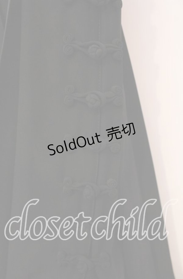 画像2: KANEKO ISAO / チャイナボタンプリーツスカート  クロ O-25-11-03-036-EL-SK-IG-OS (2)