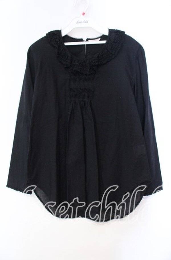 PINK HOUSE / フリル襟カットソー クロ O-25-11-03-038-LO-TO-IG PINK HOUSE / フリル襟カットソー クロ O-25-11-03-038-LO-TO-IG