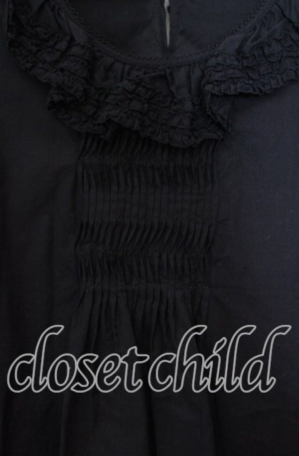 画像2: PINK HOUSE / フリル襟カットソー  クロ O-25-11-03-038-LO-TO-IG-ZT333 (2)