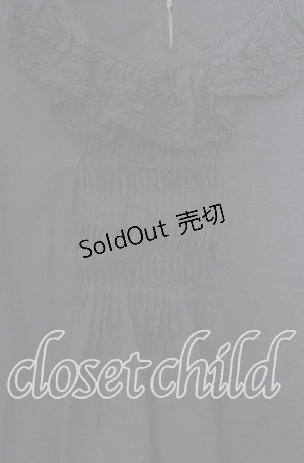 画像2: 【SALE】PINK HOUSE / フリル襟カットソー  クロ O-25-11-03-038-LO-TO-IG-ZT333 (2)