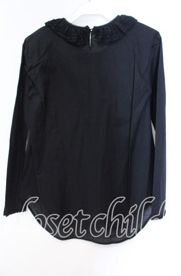 PINK HOUSE / フリル襟カットソー クロ O-25-11-03-038-LO-TO-IG