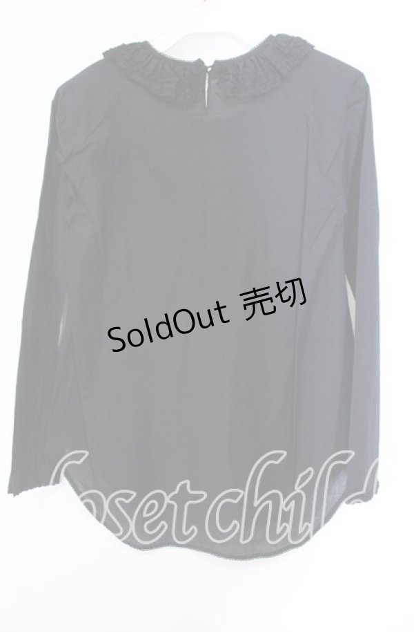 画像3: 【SALE】PINK HOUSE / フリル襟カットソー  クロ O-25-11-03-038-LO-TO-IG-ZT333 (3)