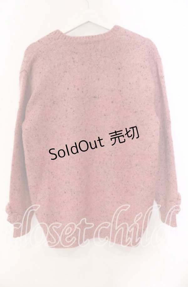 画像3: PINK HOUSE / ローズモチーフネップニットカーディガン  ピンク O-25-11-03-040-LO-TO-IG-OS (3)