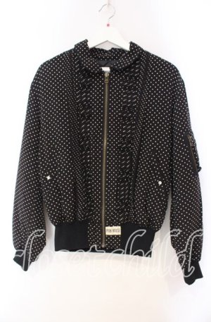 画像: PINK HOUSE / 水玉ブルゾン  クロ O-25-11-03-046-LO-JA-IG-OS