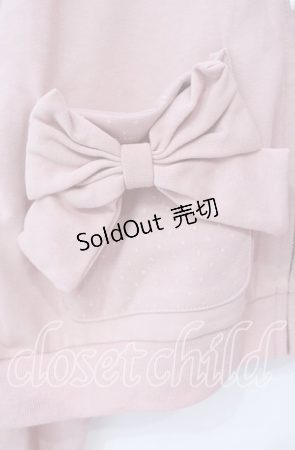 画像2: axes femme POETIQUE / ドットチュール使いパーカー  ピンク O-25-11-03-047-AX-TO-IG-OS (2)