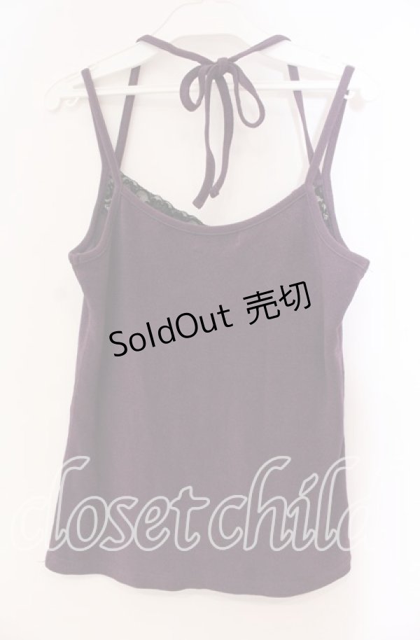 画像3: Qutie Frash / レース配色ホルターキャミソール 【旧タグ】  パープル O-25-11-03-054-QU-TO-IG-OS (3)