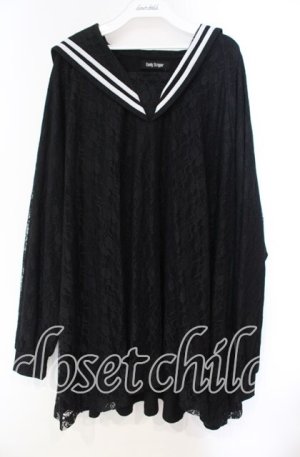 画像: Candy Stripper / LACY SAILOR ONE-PIECE ワンピース  ブラック×ホワイト O-25-11-03-057-PU-OP-IG-OS