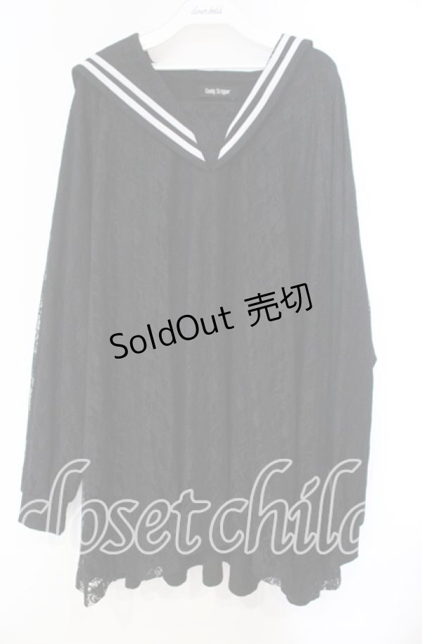 画像1: Candy Stripper / LACY SAILOR ONE-PIECE ワンピース  ブラック×ホワイト O-25-11-03-057-PU-OP-IG-OS (1)