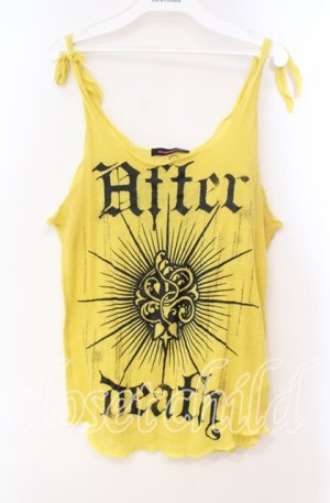 画像: ALGONQUINS / プリントニットタンクトップ  イエロー O-25-11-03-059-AL-TO-IG-OS