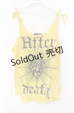 画像: ALGONQUINS / プリントニットタンクトップ  イエロー O-25-11-03-059-AL-TO-IG-ZT401