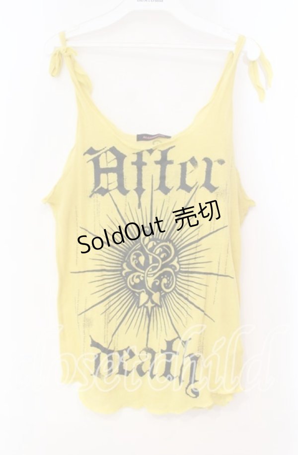 画像1: ALGONQUINS / プリントニットタンクトップ  イエロー O-25-11-03-059-AL-TO-IG-ZT401 (1)