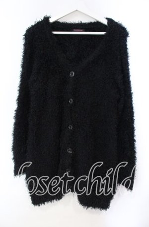 画像: ALGONQUINS / フェザーカーディガン  ブラック O-25-11-03-060-AL-TO-IG-OS