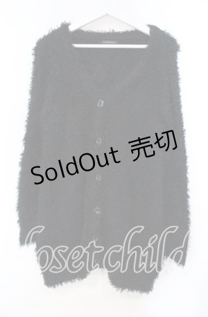 画像: ALGONQUINS / フェザーカーディガン  ブラック O-25-11-03-060-AL-TO-IG-OS