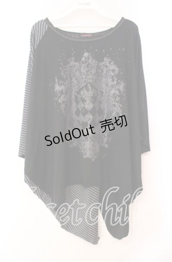 画像1: ALGONQUINS / 切り替えドルマントップス  ブラック O-25-11-03-061-AL-TO-IG-OS (1)