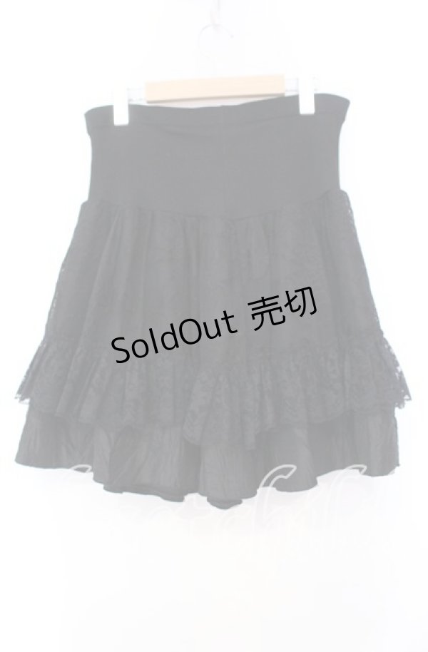 画像3: Qutie Frash / 蜘蛛の巣レースティアードスカート  ブラック O-25-11-03-065-QU-SK-IG-OS (3)