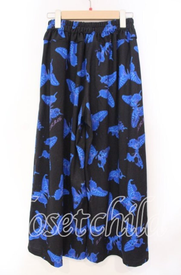 画像3: ACDC RAG / バタフライワイドパンツ  ブラック×ネイビー O-25-11-03-066-PU-PA-IG-ZT401 (3)