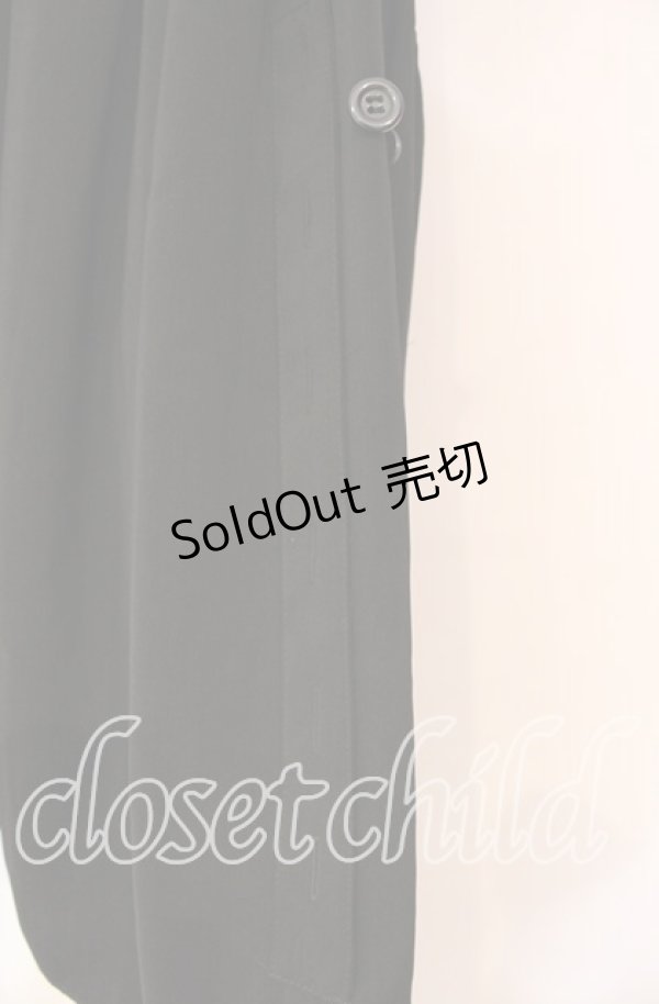 画像2: LISTEN FLAVOR / コウモリヘムライン変形マキシスカート  ブラック O-25-11-03-069-PU-SK-IG-ZT399 (2)