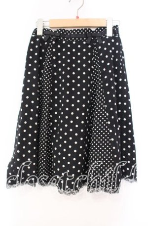 画像: LODISPOTTO / 水玉切り替えスカート M クロ O-25-11-03-070-LO-SK-OW-OS