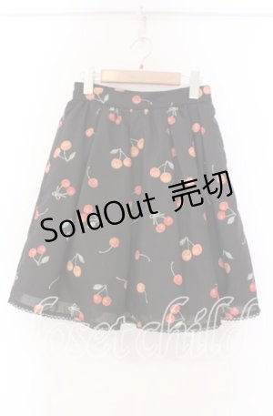 画像: mille fille closet by LODISPOTTO / サクランボスカート S クロ O-25-11-03-075-LO-SK-OW-OS