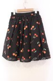画像3: mille fille closet by LODISPOTTO / サクランボスカート S クロ O-25-11-03-075-LO-SK-OW-OS (3)