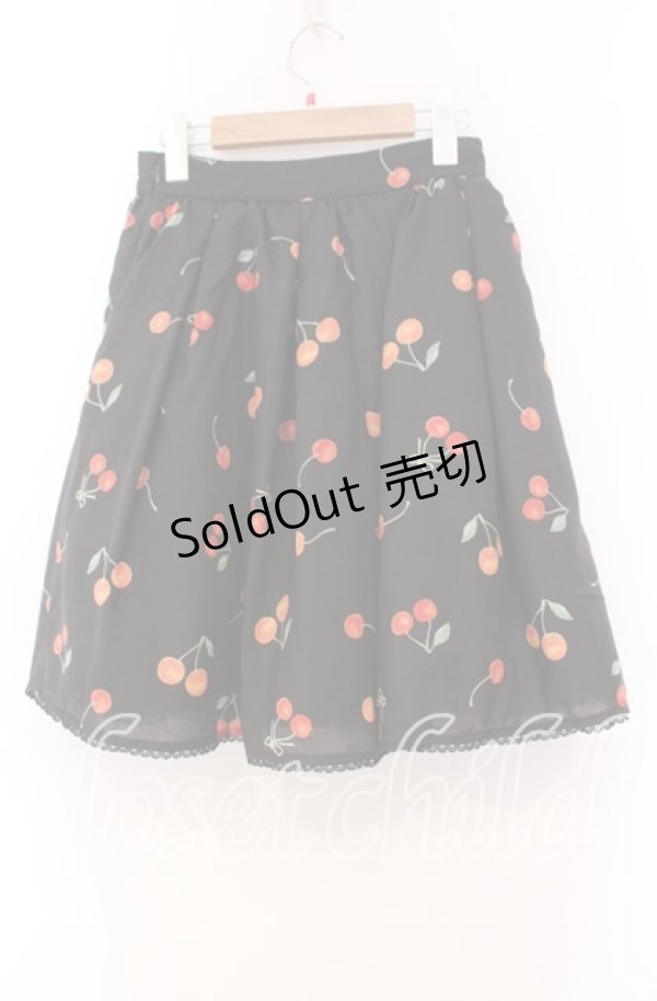 画像3: mille fille closet by LODISPOTTO / サクランボスカート S クロ O-25-11-03-075-LO-SK-OW-OS (3)
