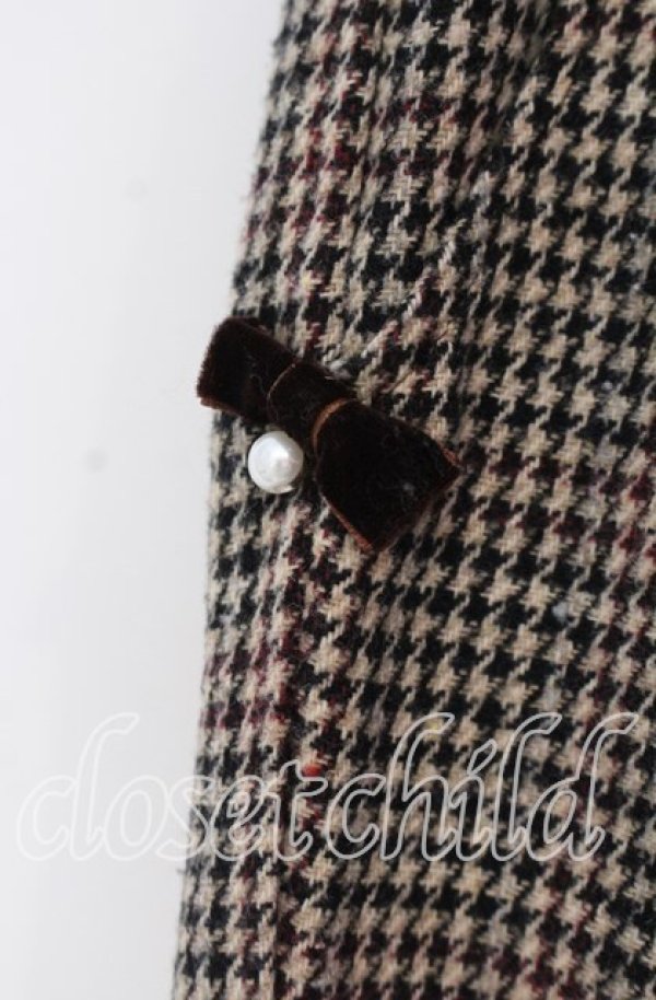 画像2: LODISPOTTO / ミニリボン配色千鳥パンツ M ブラウン O-25-11-03-077-LO-PA-OW-ZT177 (2)