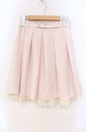 画像: LODISPOTTO / ベルト付きフレアスカート S ピンク O-25-11-03-079-LO-SK-OW-OS