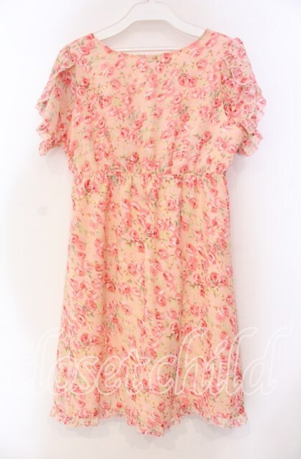 画像3: LODISPOTTO / ローズ柄フリルワンピース  ピンク O-25-11-03-083-LO-OP-OW-ZT191 (3)