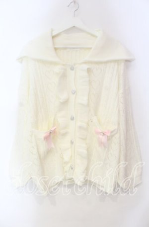 画像: DearMyLove / セーラ襟フリルカーディガン M〜L シロ O-25-11-03-085-EL-TO-OW-OS