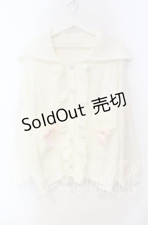 画像: DearMyLove / セーラ襟フリルカーディガン M〜L シロ O-25-11-03-085-EL-TO-OW-OS