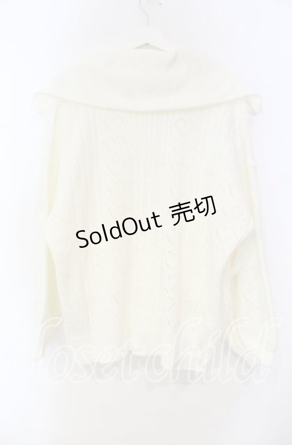 画像4: DearMyLove / セーラ襟フリルカーディガン M〜L シロ O-25-11-03-085-EL-TO-OW-OS (4)