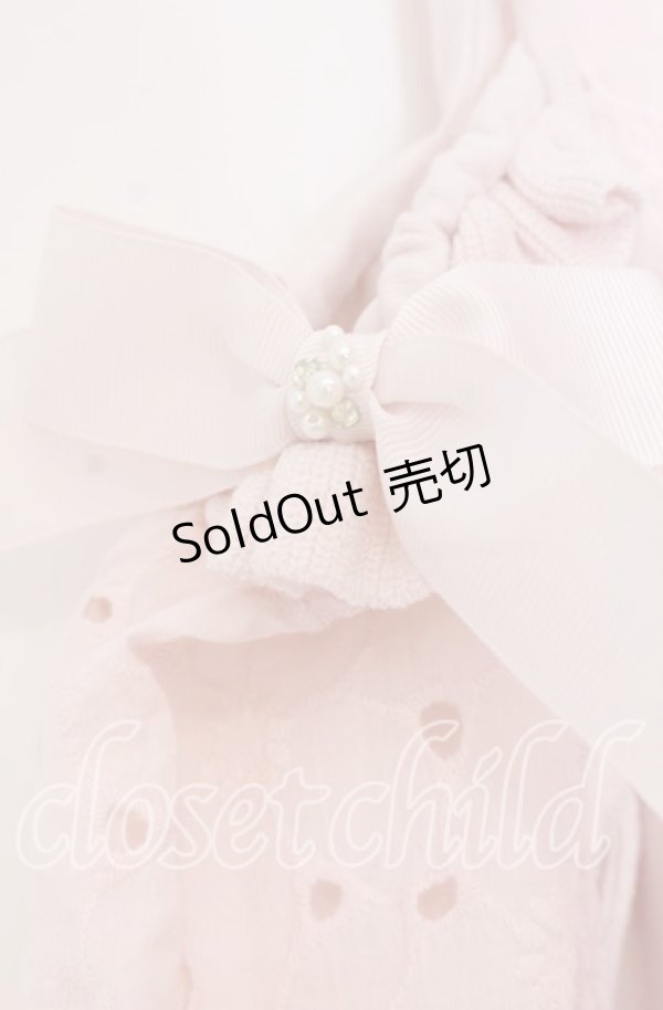 画像2: LODISPOTTO / レース切り替えオフショルニット M ピンク O-25-11-03-087-LO-TO-OW-ZT1108F (2)