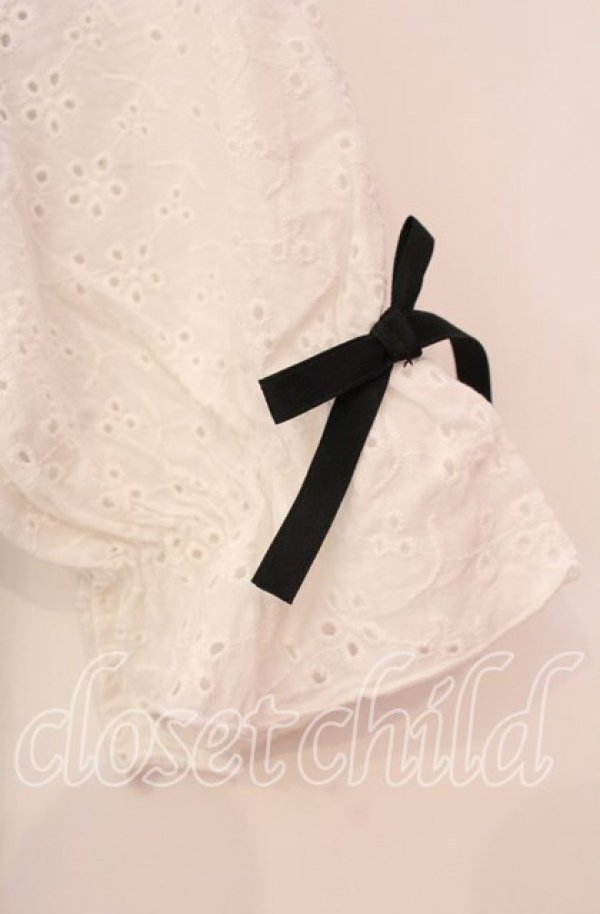 画像3: DearMyLove / 大きめリボンフリルビジュートップス M クロ O-25-11-03-088-EL-TO-OW-ZT272 (3)