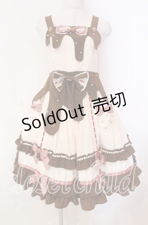 画像: BABY,THE STARS SHINE BRIGHT / La Patisserie Chocolatジャンパースカート  薄ピンク O-25-11-03-010-BA-OP-IG-OS