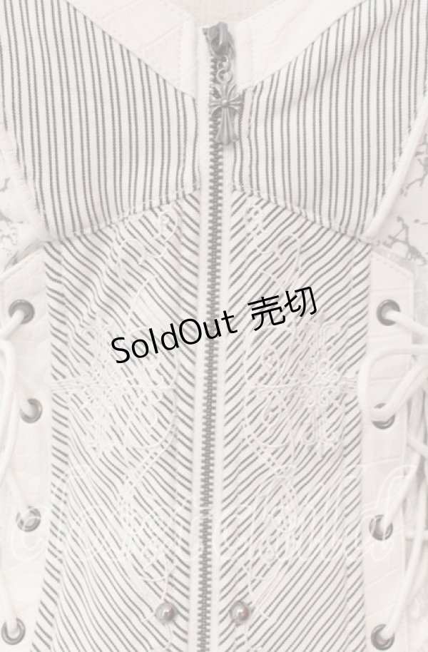 画像2: Ozz Croce / Garden of Fallen Angel ビスチェワンピース  ホワイト O-25-11-03-012-OO-OP-OW-OS (2)