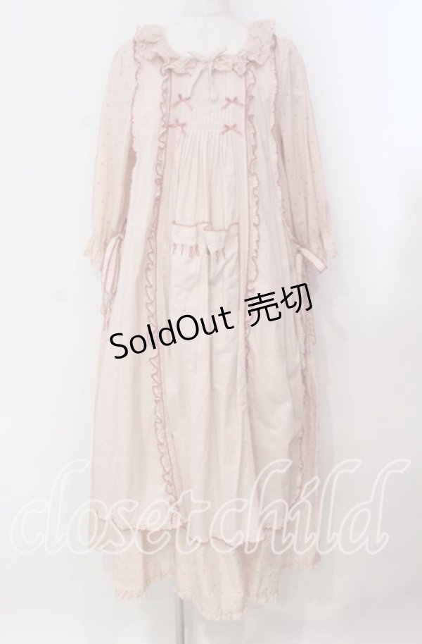 画像1: PINK HOUSE / ローンタブリエ付き水玉プリントワンピース  ピンク O-25-11-03-014-LO-OP-IG-OS (1)