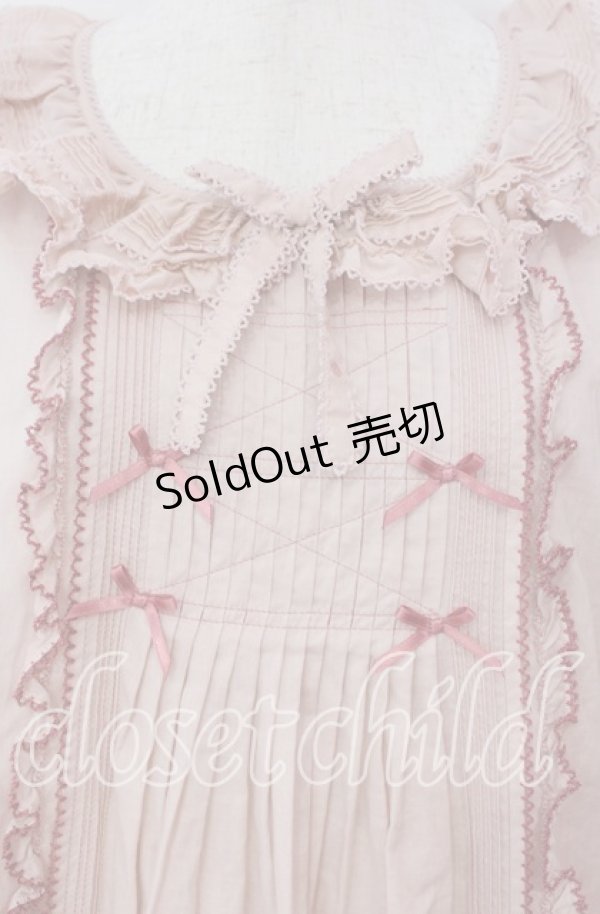 画像2: PINK HOUSE / ローンタブリエ付き水玉プリントワンピース  ピンク O-25-11-03-014-LO-OP-IG-OS (2)