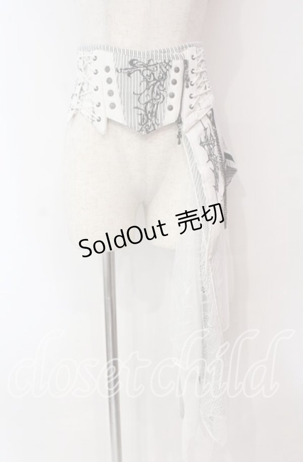 画像1: Ozz Croce / Garden of Fallen Angelコルセットスカート  ホワイト O-25-11-03-019-OO-SK-OW-OS (1)