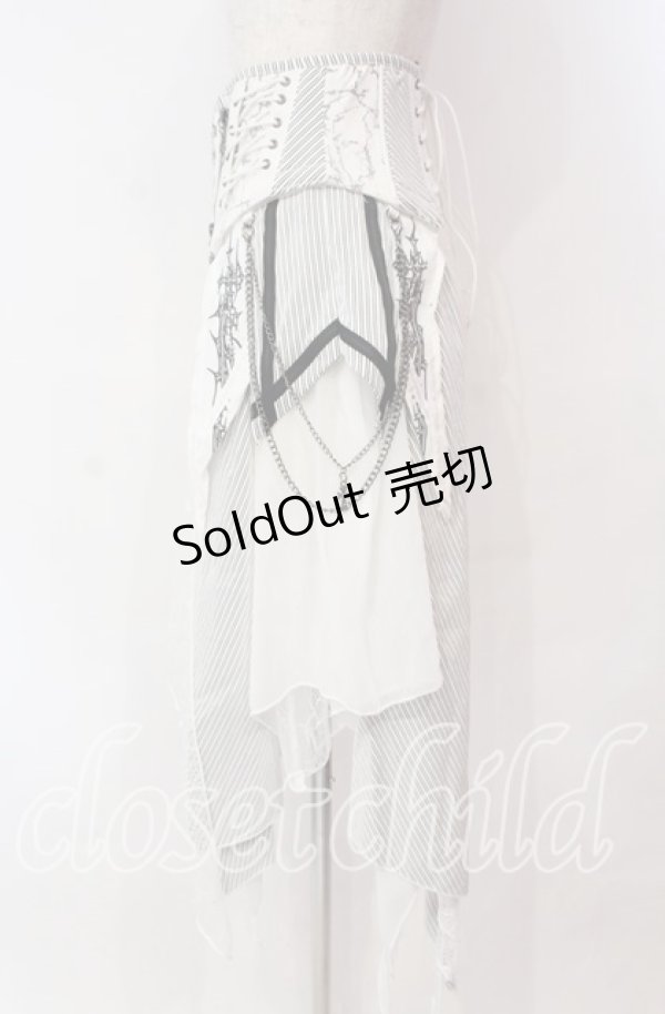 画像3: Ozz Croce / Garden of Fallen Angelコルセットスカート  ホワイト O-25-11-03-019-OO-SK-OW-OS (3)