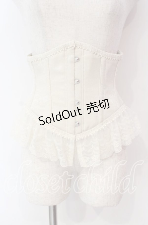 画像1: abilletage / レースプリントショートコルセット 3 アイボリー O-25-11-03-024-GO-TO-OW-OS (1)