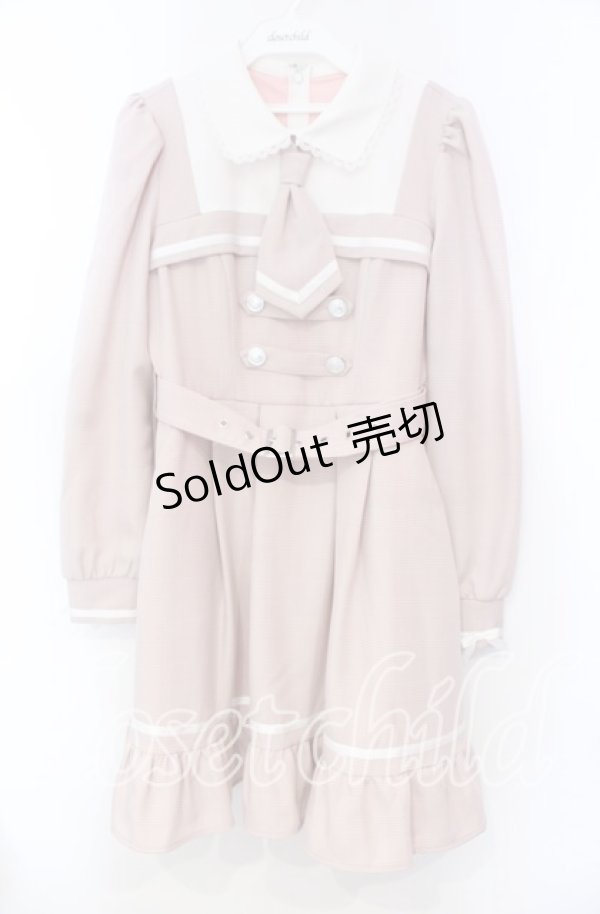 画像1: DearMyLove / 探偵ネクタイワンピース M ピンク O-25-11-04-032-EL-OP-OW-OS (1)