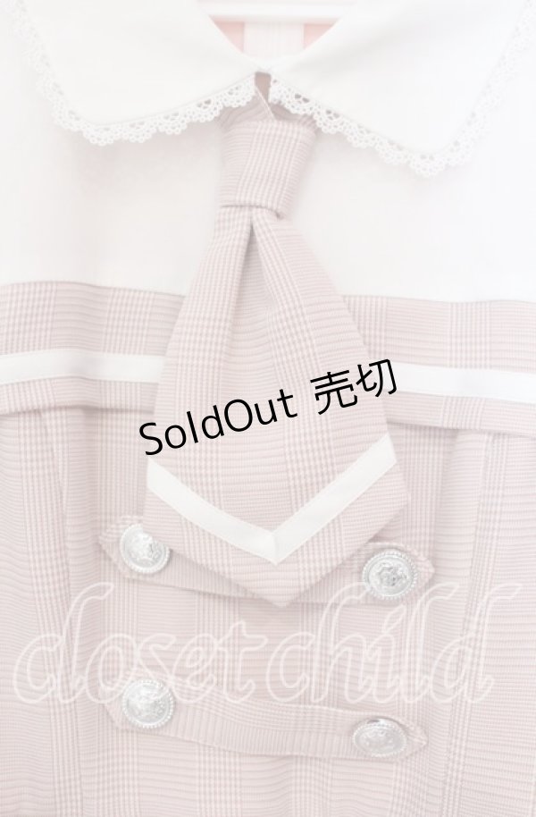 画像2: DearMyLove / 探偵ネクタイワンピース M ピンク O-25-11-04-032-EL-OP-OW-OS (2)