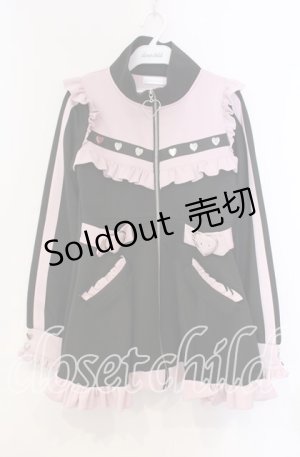 画像: DearMyLove / フリルたっぷりメイドジャージワンピース M ピンク O-25-11-04-034-EL-OP-OW-OS