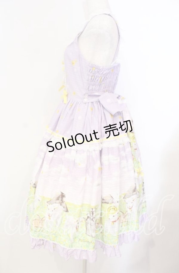 画像5: metamorphose / Dreamy Little Farm はしごレースフリルジャンパースカート 1 ラベンダー O-25-11-04-039-ME-OP-IG-OS (5)